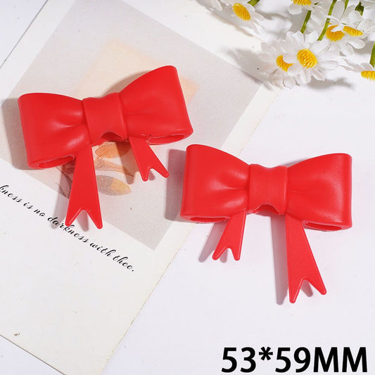 Chic Red Bowtie Food-Grade Silicone Straw Topper for Cups & Tumblers, 53*59MM