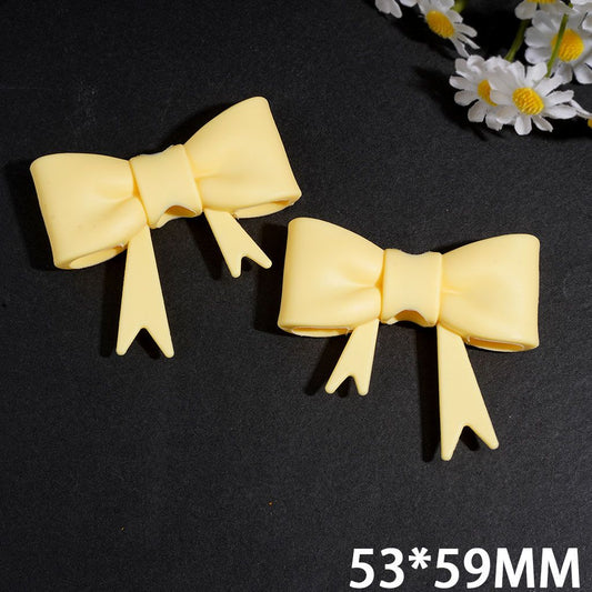 Vibrant Yellow Bowtie Food-Grade Silicone Straw Topper for Cups & Tumblers, 53*59MM