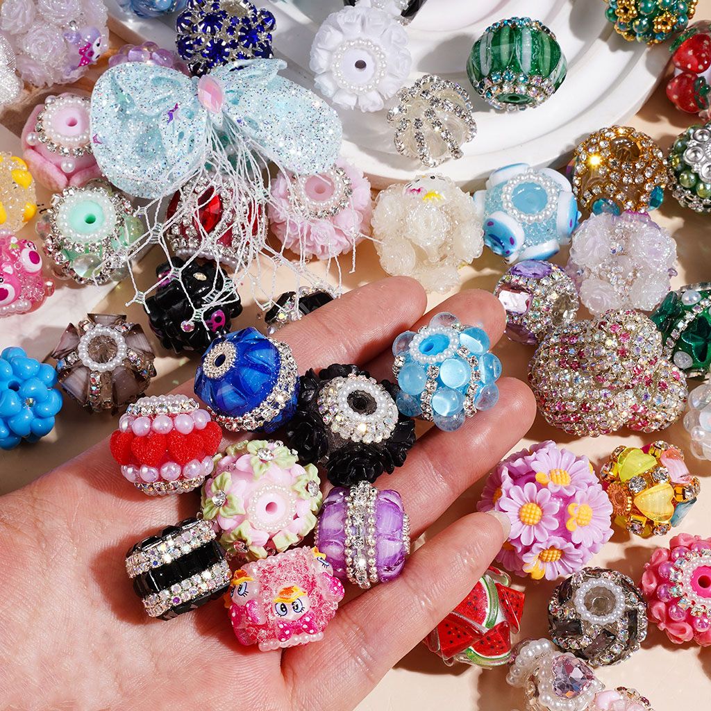 Handmade Acrylic Beads Series, Random Mix (Please Read the Description)