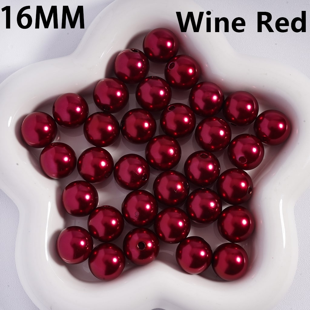 Glossy Multi‑Color Shiny Round Acrylic Beads For Bracelet Supplies Random Mix