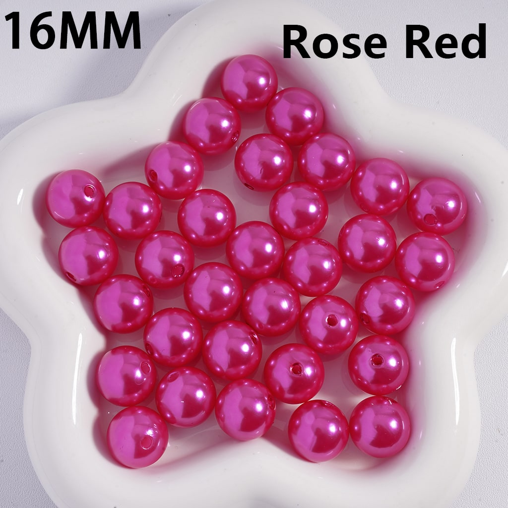 Glossy Multi‑Color Shiny Round Acrylic Beads For Bracelet Supplies Random Mix