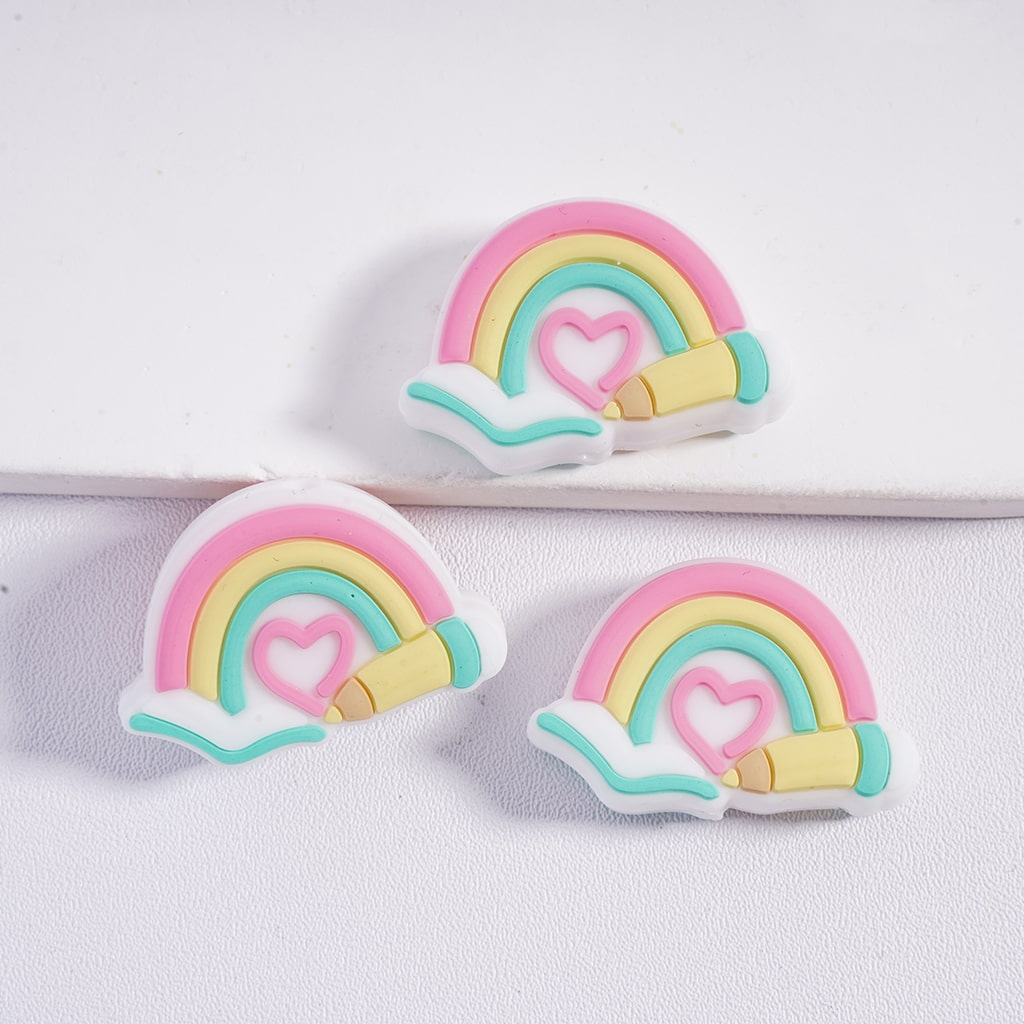 Cute Learning Stationery Series in Various Styles Silicone Focal Beads