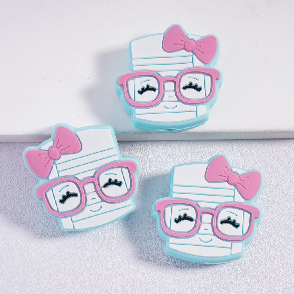 Cute Learning Stationery Series in Various Styles Silicone Focal Beads