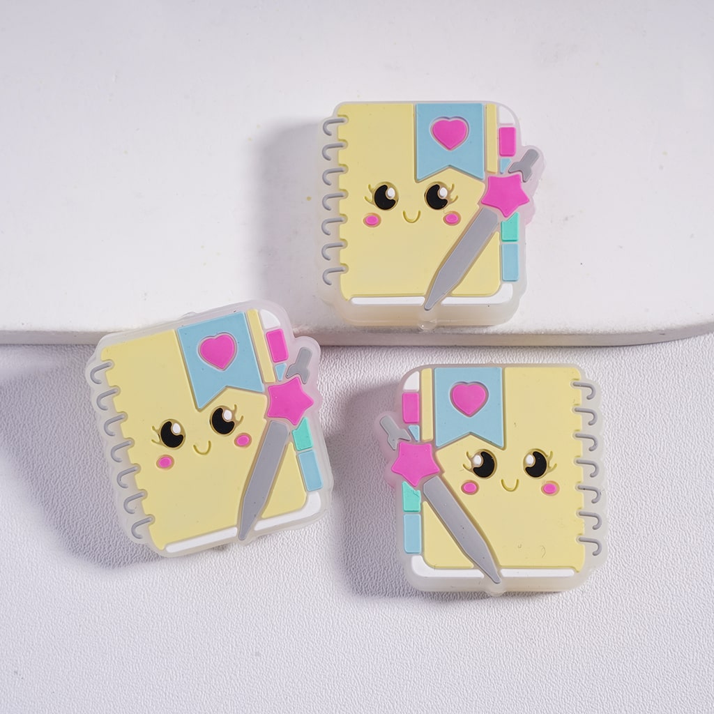 Cute Learning Stationery Series in Various Styles Silicone Focal Beads