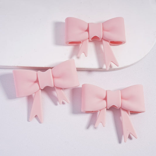 Food Grade Cup & Tumbler Accessory Pale Pink Bowtie Silicone Straw Topper