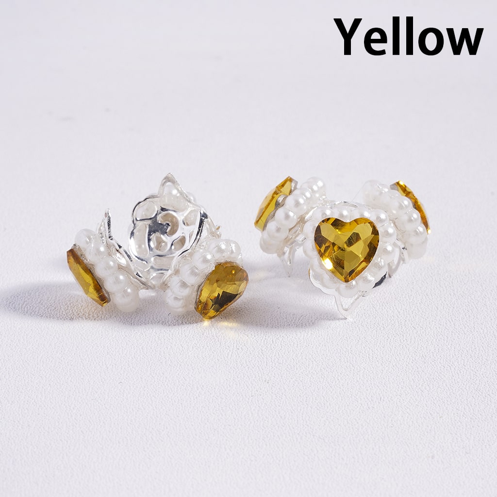 Multicolor Heart Metal Bead Cages with Pearl Chain & Silver Caps Fits for 16mm