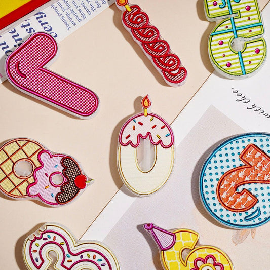 Colorful Birthday Cake & Number Acrylic Beads for DIY Crafts, Random Mix