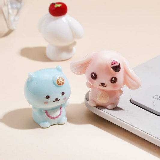 Mini Cartoon Cute Animal Characters, Various Styles Acrylic Beads for Pen Toppers