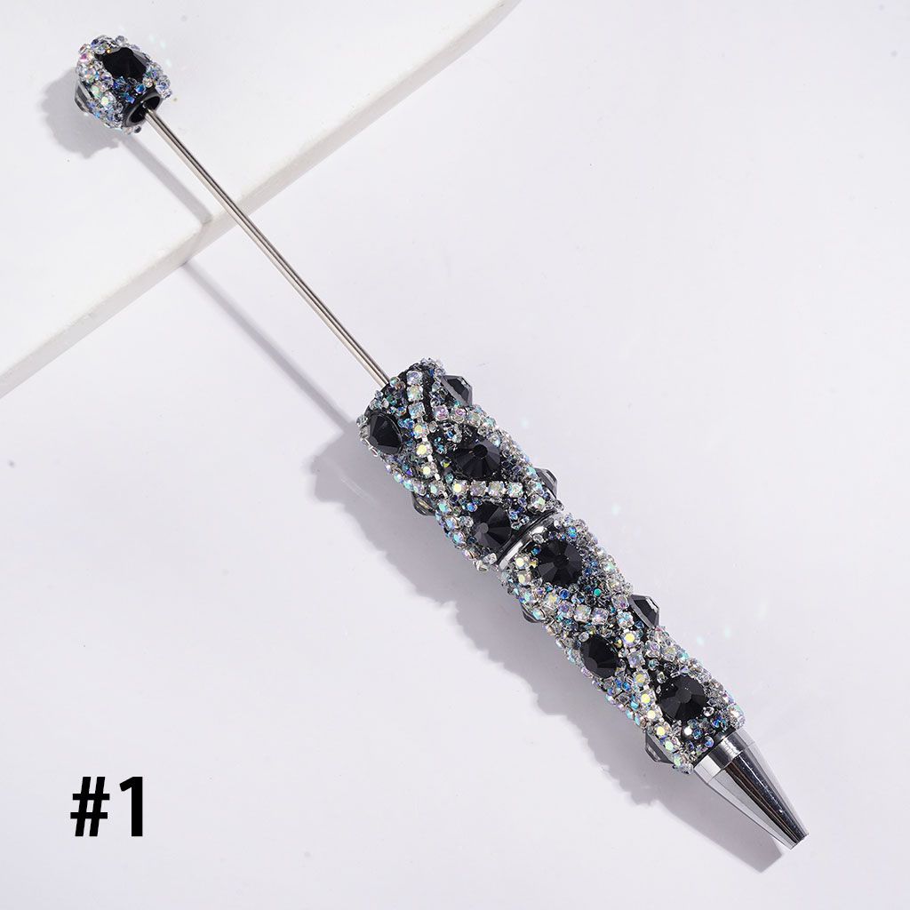 Glamorous Multicolor Rhinestones with X-Shaped AB Chains & Clear Cone Shaped Rhinestones Handmade Beadable Sugar Pens