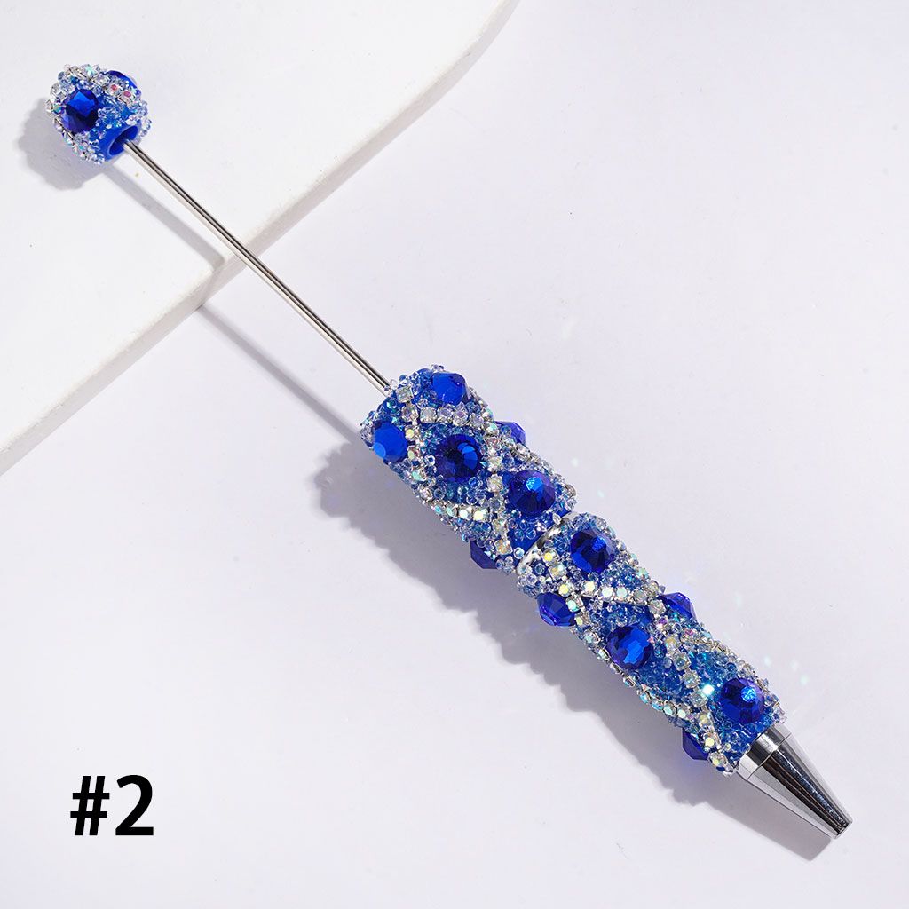 Glamorous Multicolor Rhinestones with X-Shaped AB Chains & Clear Cone Shaped Rhinestones Handmade Beadable Sugar Pens