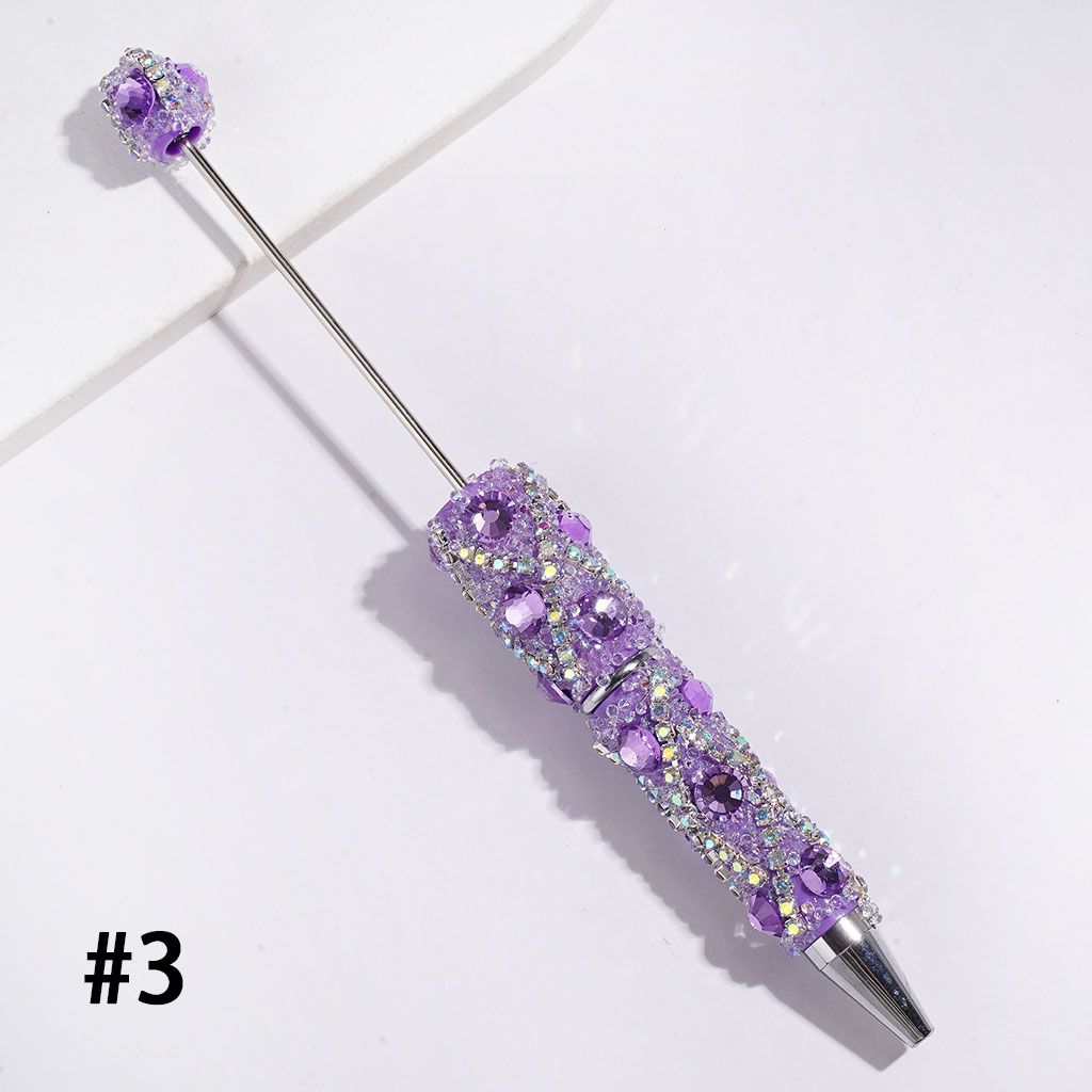 Glamorous Multicolor Rhinestones with X-Shaped AB Chains & Clear Cone Shaped Rhinestones Handmade Beadable Sugar Pens