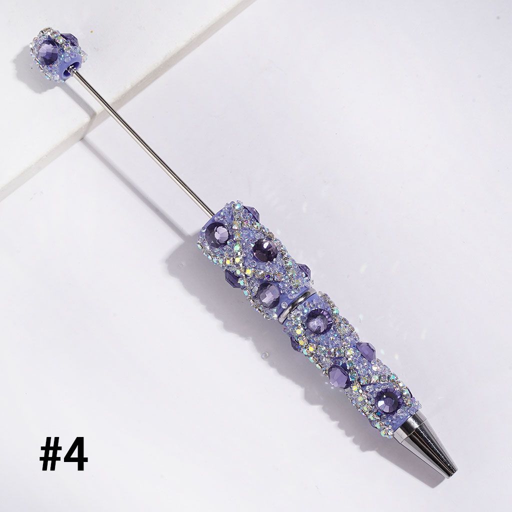 Glamorous Multicolor Rhinestones with X-Shaped AB Chains & Clear Cone Shaped Rhinestones Handmade Beadable Sugar Pens