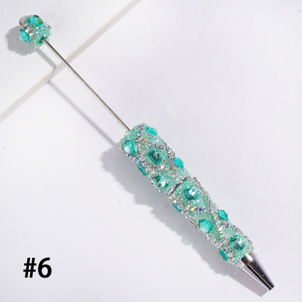 Glamorous Multicolor Rhinestones with X-Shaped AB Chains & Clear Cone Shaped Rhinestones Handmade Beadable Sugar Pens