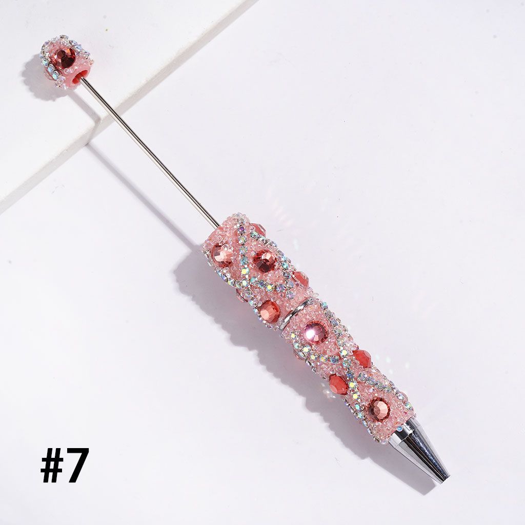 Glamorous Multicolor Rhinestones with X-Shaped AB Chains & Clear Cone Shaped Rhinestones Handmade Beadable Sugar Pens