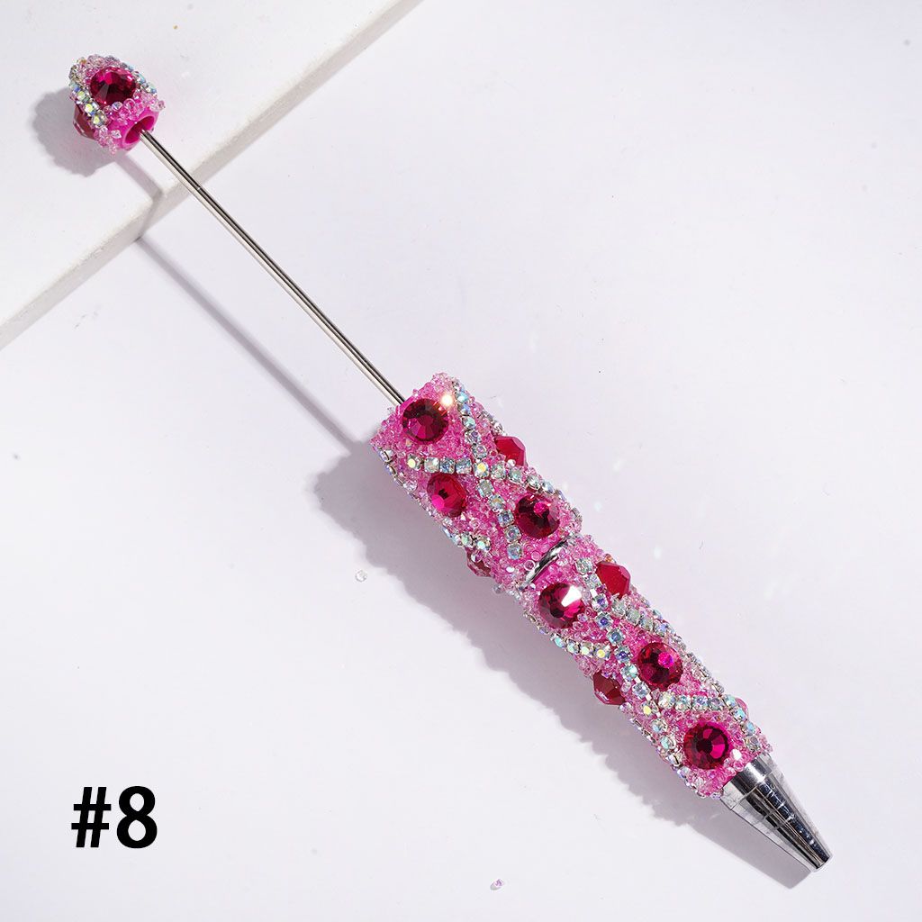 Glamorous Multicolor Rhinestones with X-Shaped AB Chains & Clear Cone Shaped Rhinestones Handmade Beadable Sugar Pens