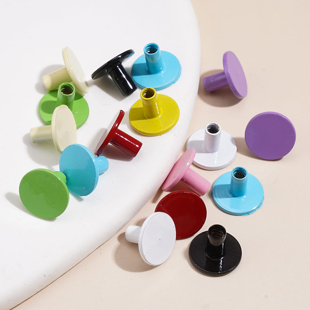 Colorful Metal Vibrant Solid Color Ornament Topper for DIY Beadable Pens, Random Mix (No Dog Included)