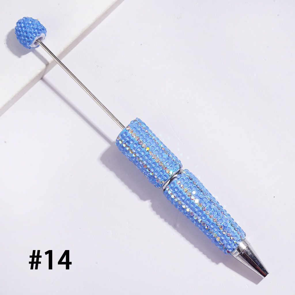 Dazzling Multi-Color Beadable Clay Pens with AB Rhinestones Covering the Entire Pen