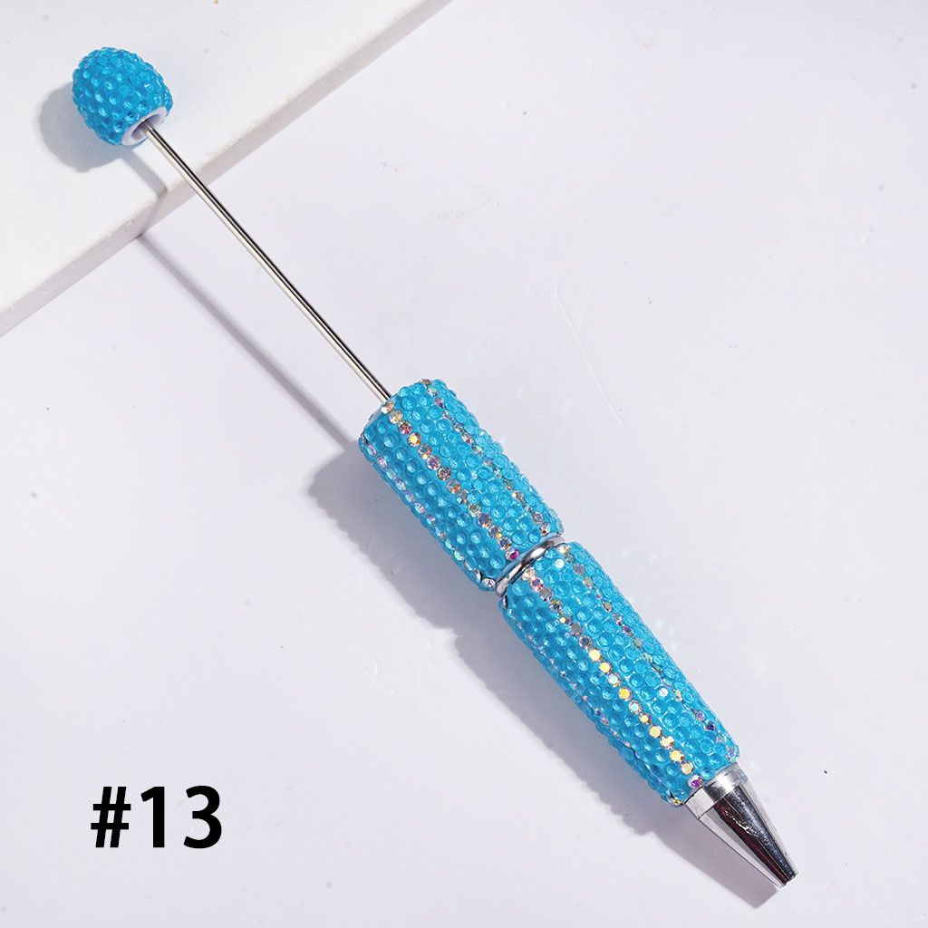 Dazzling Multi-Color Beadable Clay Pens with AB Rhinestones Covering the Entire Pen