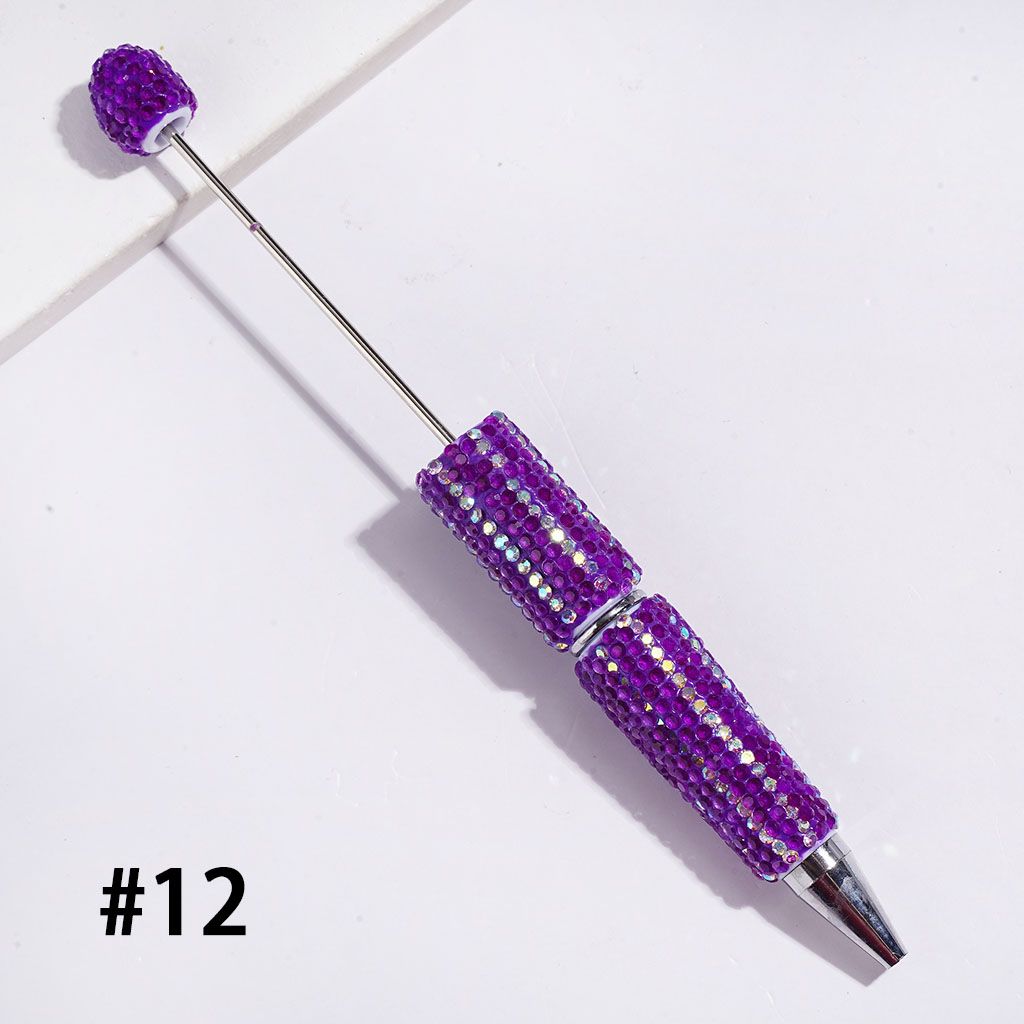 Dazzling Multi-Color Beadable Clay Pens with AB Rhinestones Covering the Entire Pen