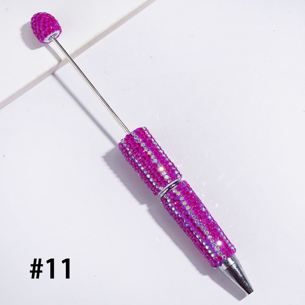 Dazzling Multi-Color Beadable Clay Pens with AB Rhinestones Covering the Entire Pen