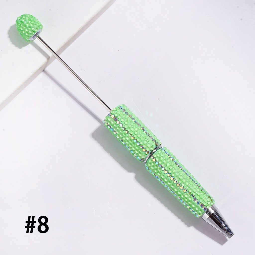 Dazzling Multi-Color Beadable Clay Pens with AB Rhinestones Covering the Entire Pen