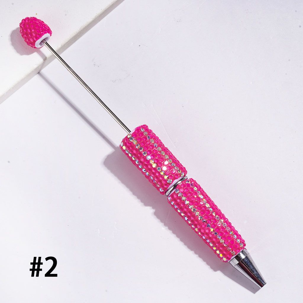 Dazzling Multi-Color Beadable Clay Pens with AB Rhinestones Covering the Entire Pen