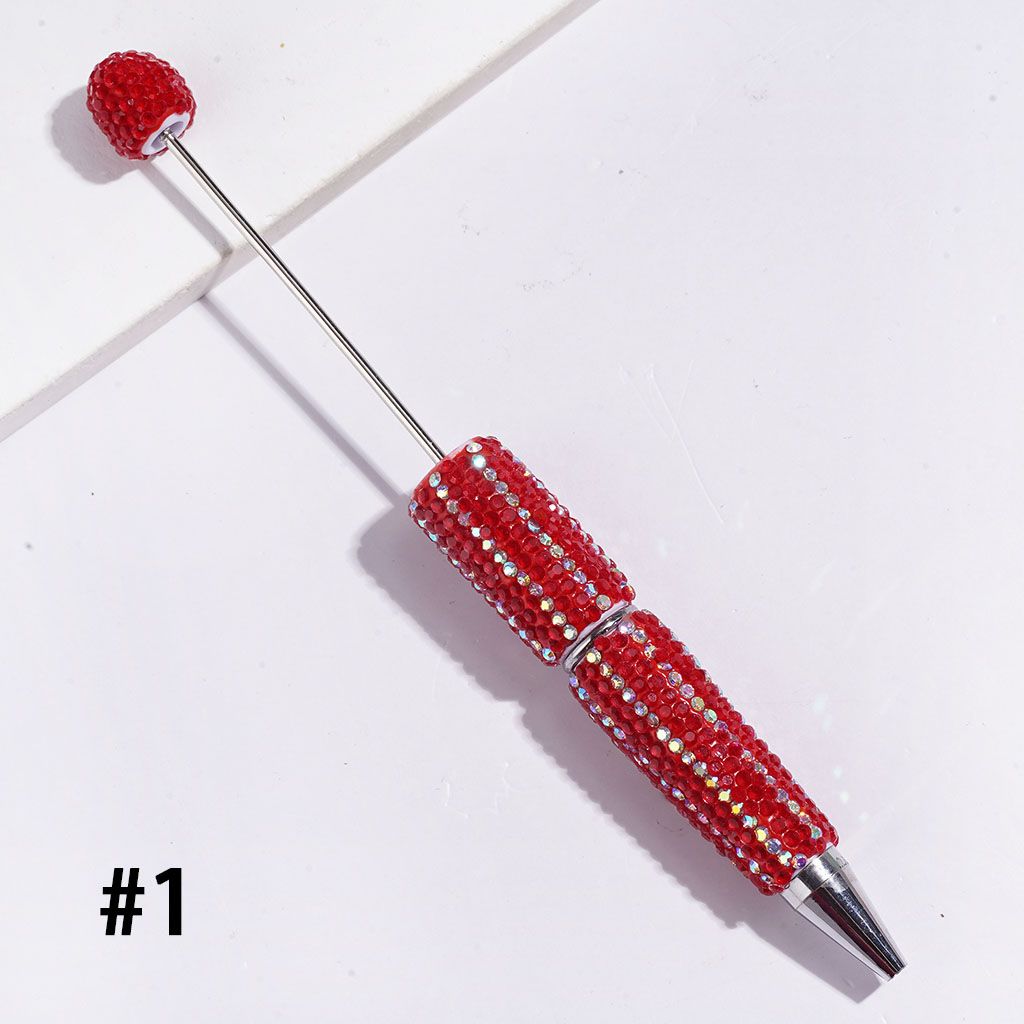 Dazzling Multi-Color Beadable Clay Pens with AB Rhinestones Covering the Entire Pen