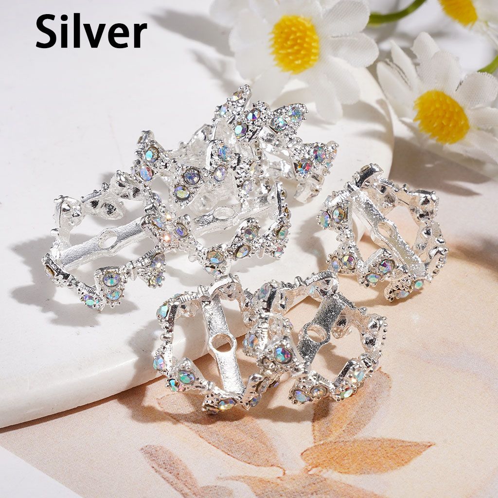 Elegant Butterfly Alloy Metal Bead Cages with Sparkling AB Rhinestone Bead Cap, 16MM, Multi-Color, Random Mix (They Fit 14MM Beads)