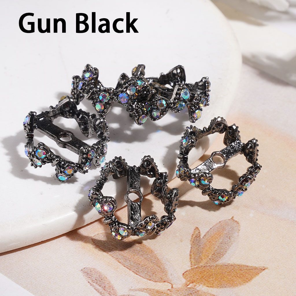 Elegant Butterfly Alloy Metal Bead Cages with Sparkling AB Rhinestone Bead Cap, 16MM, Multi-Color, Random Mix (They Fit 14MM Beads)
