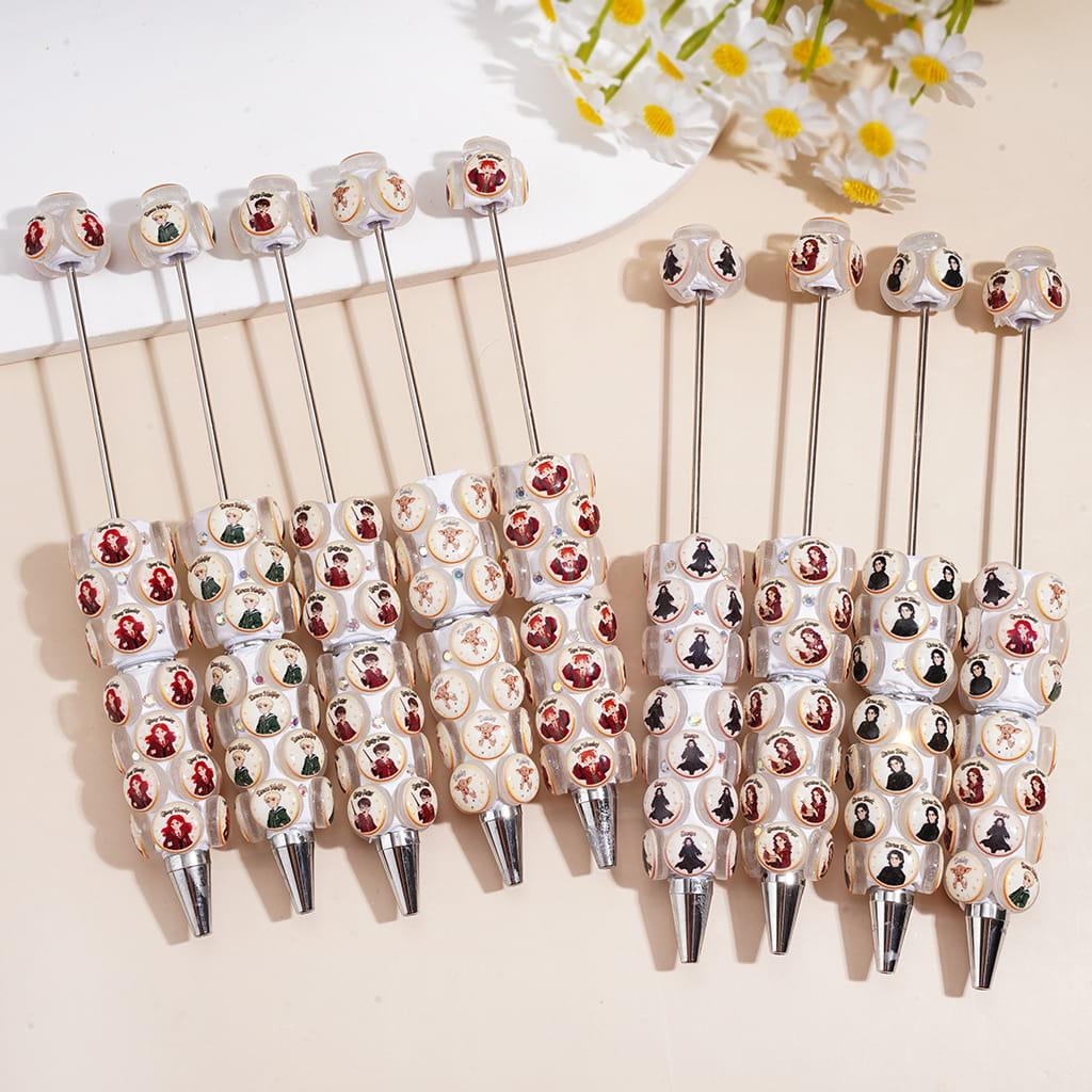 Wizard Boy-Inspired Character Series with Multiple Character Designs Beadable Clay Pens