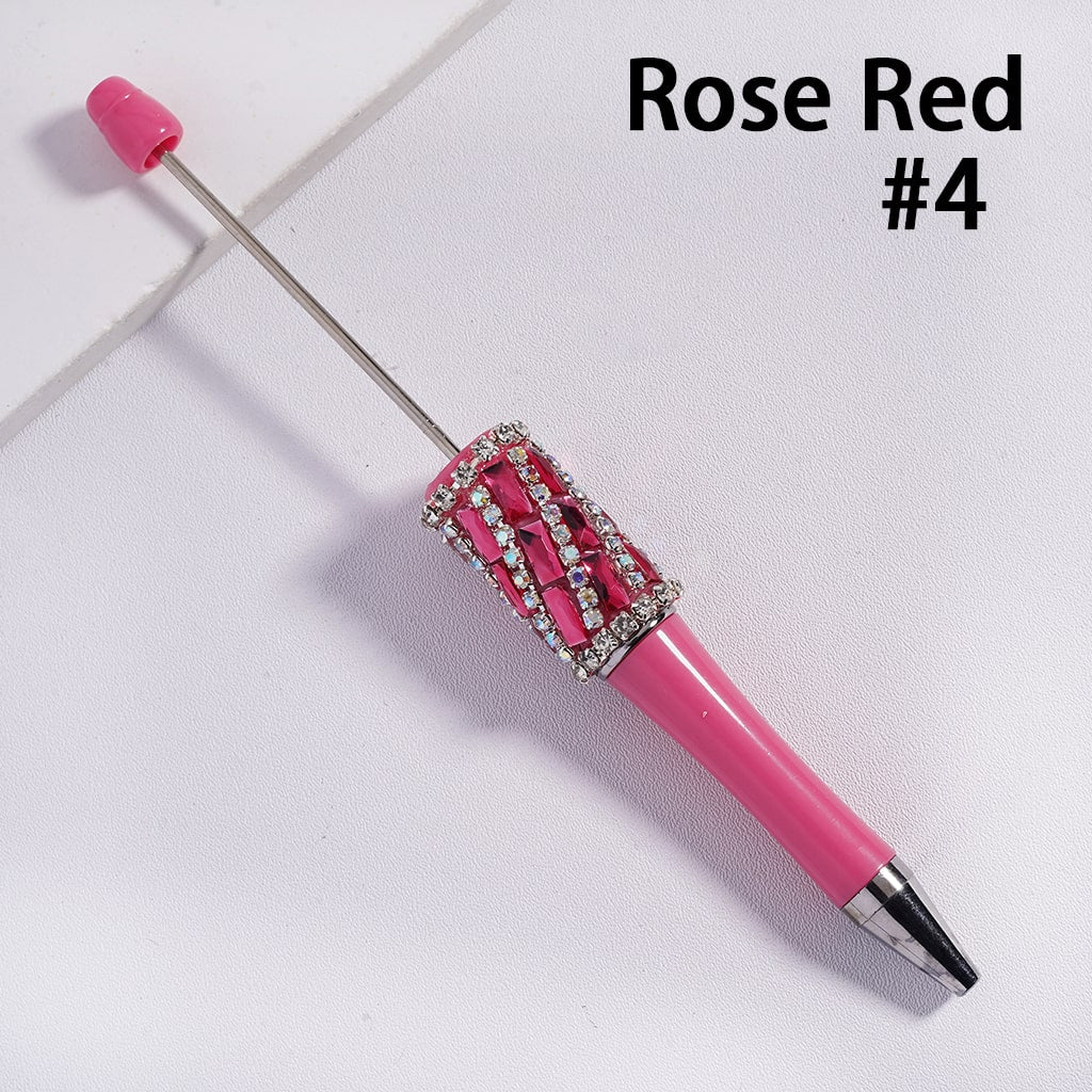 Rainbow Multi Color Beadable Pens with Rhinestone Chains Full Crystal Covered