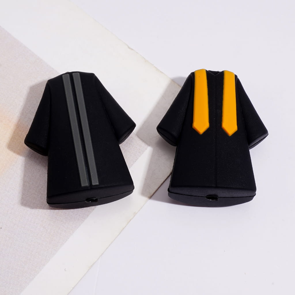 3D Adorable Graduation Gnome Character with Red “GRAD” Sign and Black Cap Silicone Focal Beads