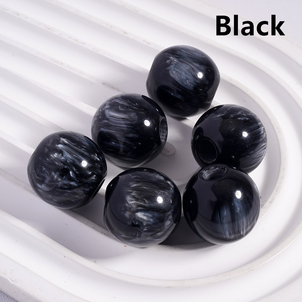 Cat Eye Style and Texture, Big Hole Multi-Color Round Acrylic Beads for Bracelets  20MM, (The Hole Diameter is 6 MM)