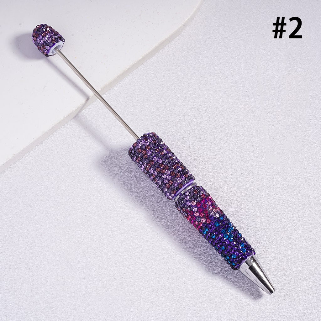 Ombre Multi-Color Rhinestone Covered Clay Pens Full Sparkle Design