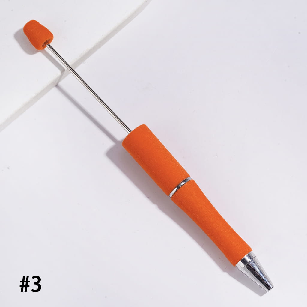 Handcrafted Velvety Soft Flocked Fluffy Beadable Pens, Multi-Color