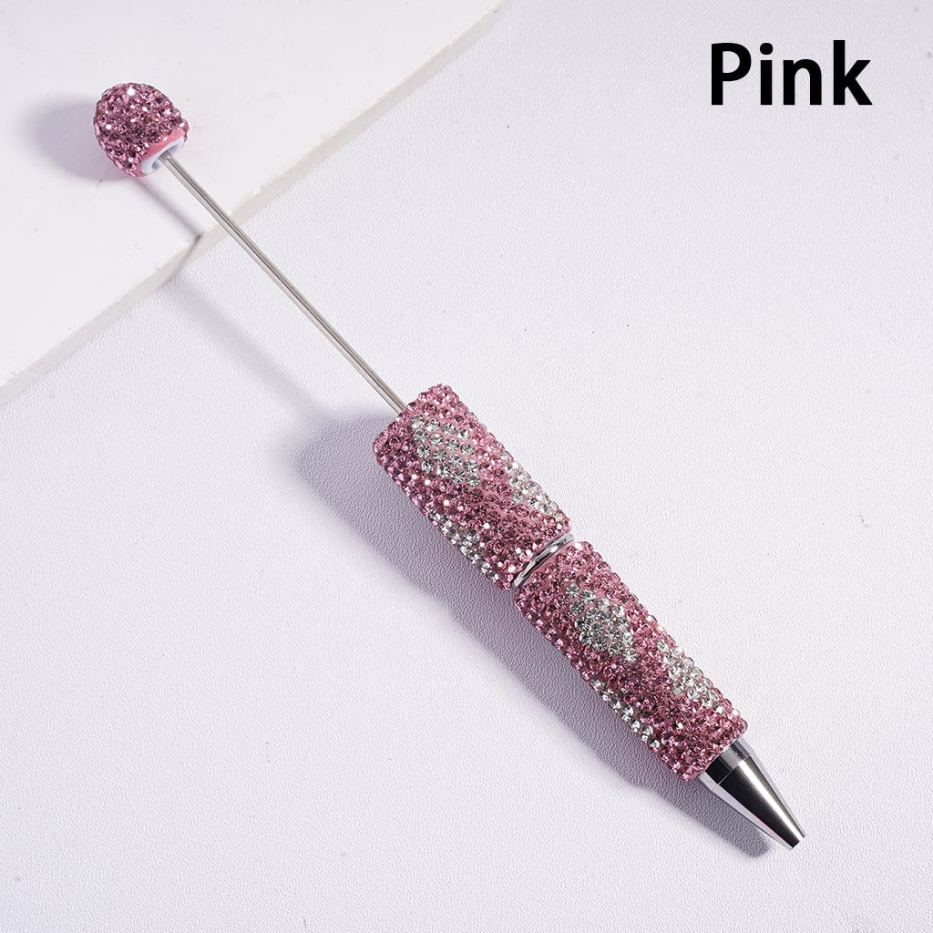 Rhombus-Shaped Multi-Color Clear Rhinestone Beadable Clay Pens Random Mix