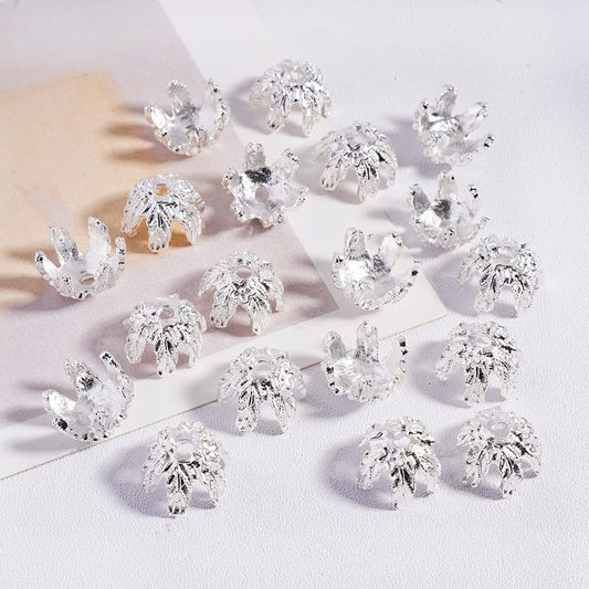 Silver Alloy Bead Cages with Sea Grass & Flowers (They Fit 10MM Beads)