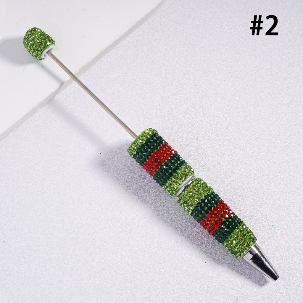Fully Covered Sparkle Multi‑Color Dazzling Shiny Rhinestone Clay Beadable Pen Random Mix