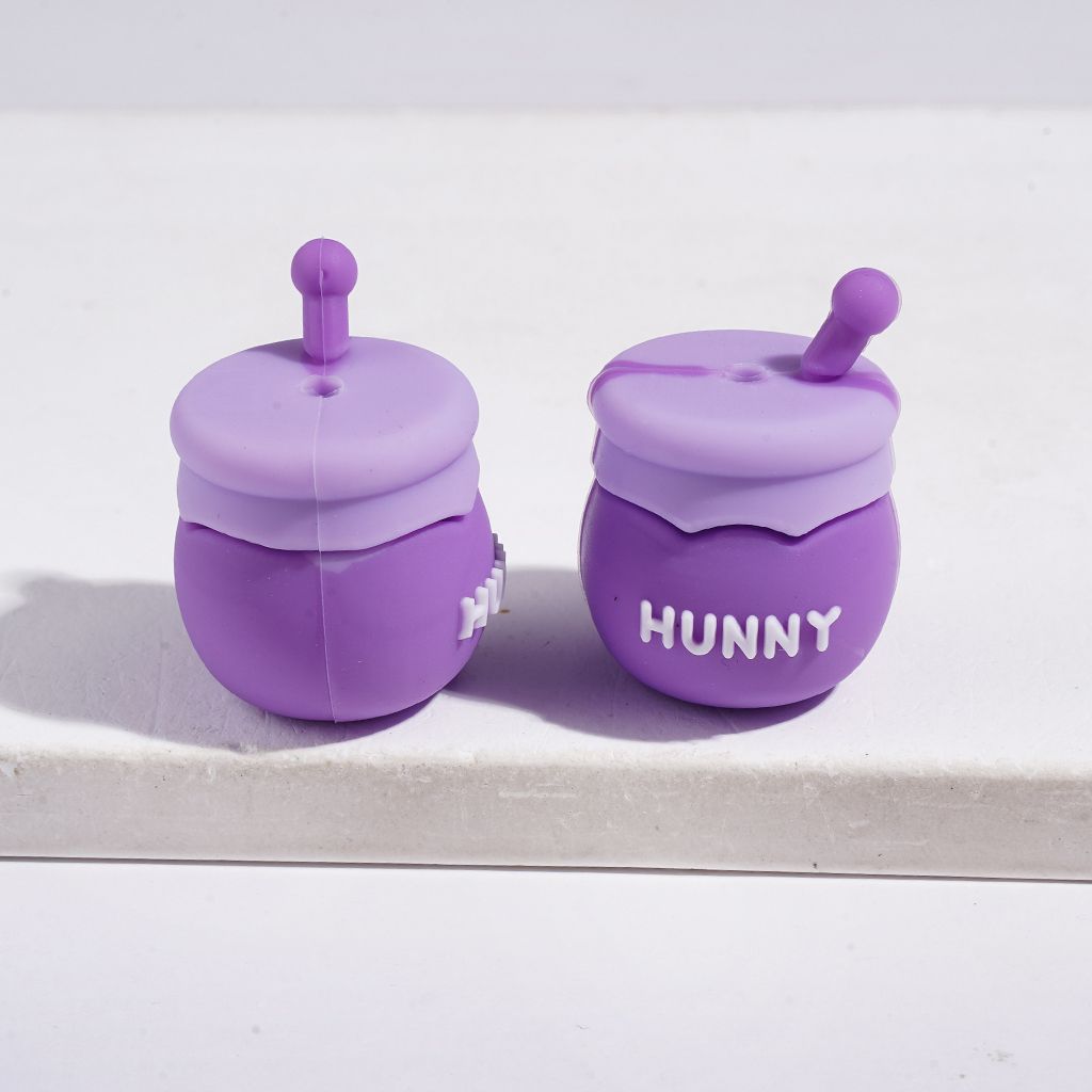 3D Sweet Honey Jar in Assorted Color Silicone Focal Beads, 21*20MM