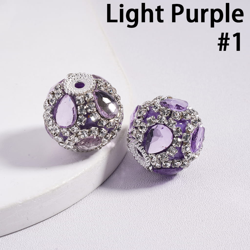 Water Drop Shape Multi‑Color Acrylic Beads with Clear Rhinestone Chain 20MM