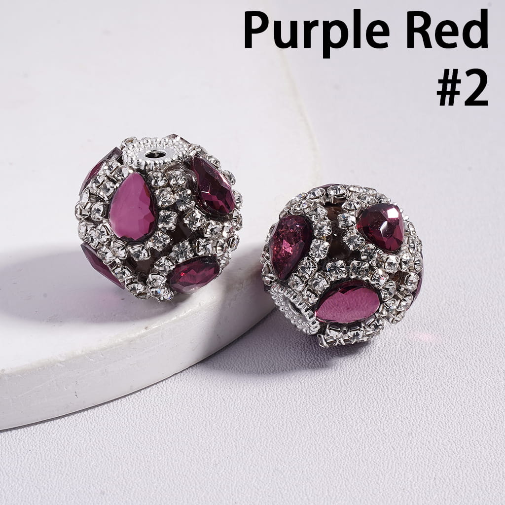Water Drop Shape Multi‑Color Acrylic Beads with Clear Rhinestone Chain 20MM