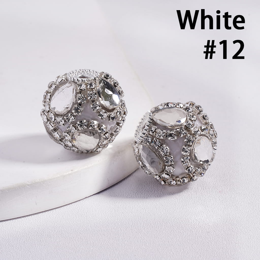 Water Drop Shape Multi‑Color Acrylic Beads with Clear Rhinestone Chain 20MM