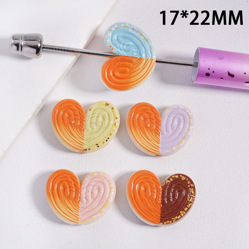 Double-Color Butterfly Pastry, Acrylic Beads17*22MM, Random Mix