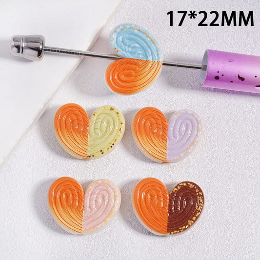Double-Color Butterfly Pastry, Acrylic Beads17*22MM, Random Mix