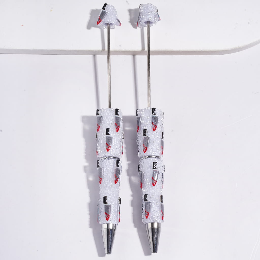 Spooky Knife Design with Red Liquid Detail, White Pearl & Clear Cone Rhinestone Beadable Sugar Pens