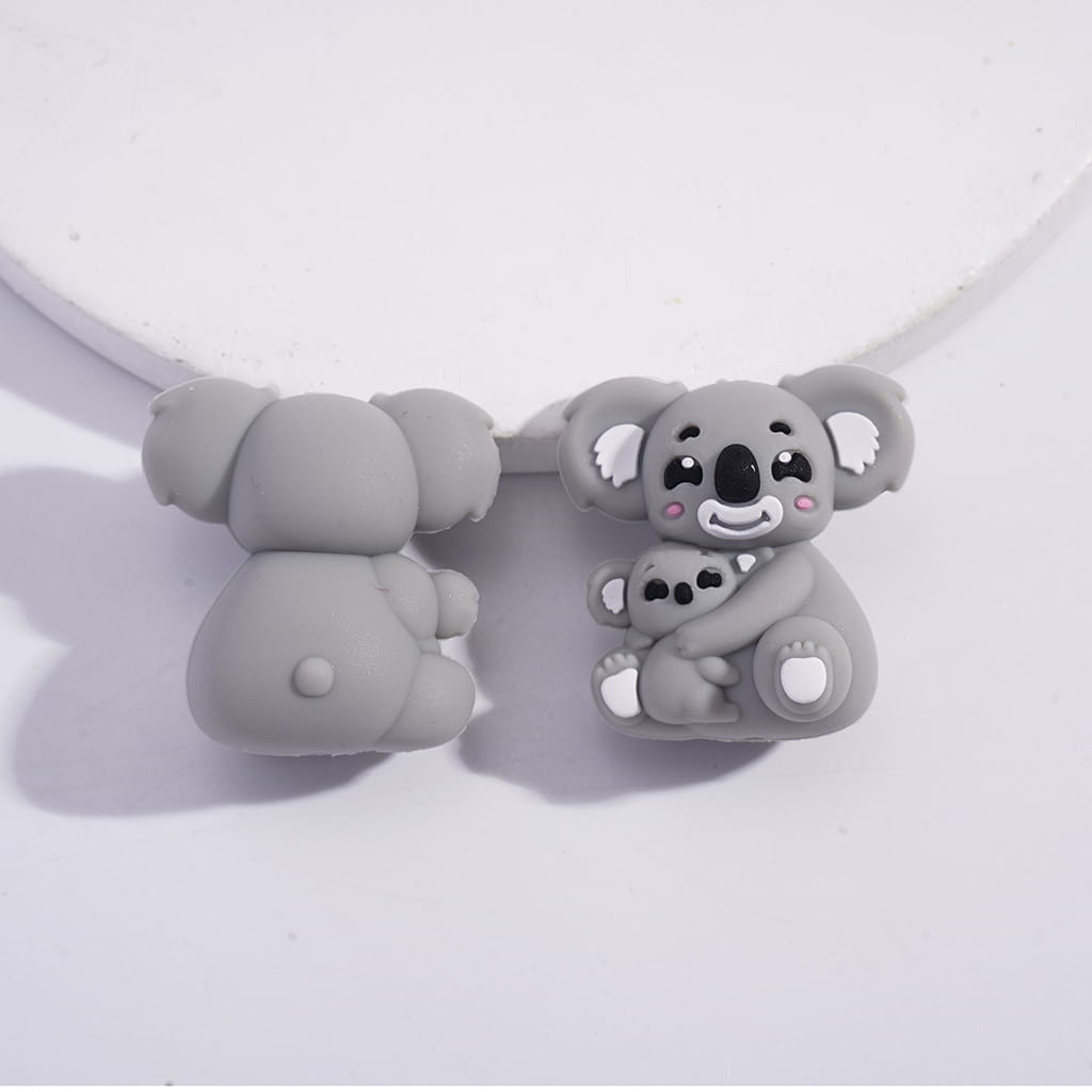 3D Mom & Baby Animal Series Mother’s Day Theme Silicone Focal Beads