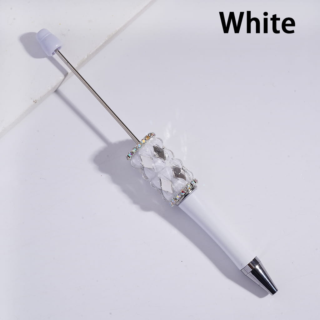 Glittery Hearts and Rhombus Multi-Color AB Rhinestone Chains Beadable Pens