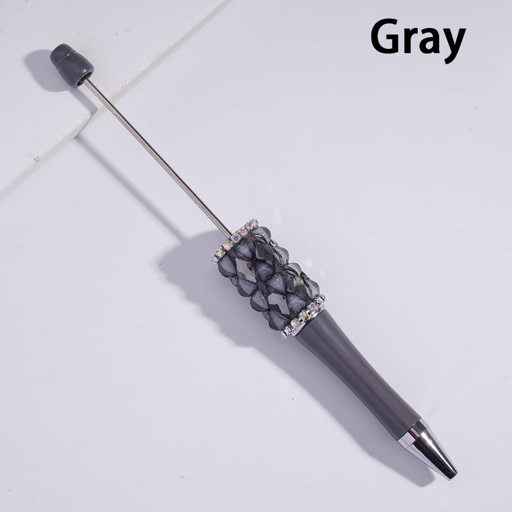 Glittery Hearts and Rhombus Multi-Color AB Rhinestone Chains Beadable Pens