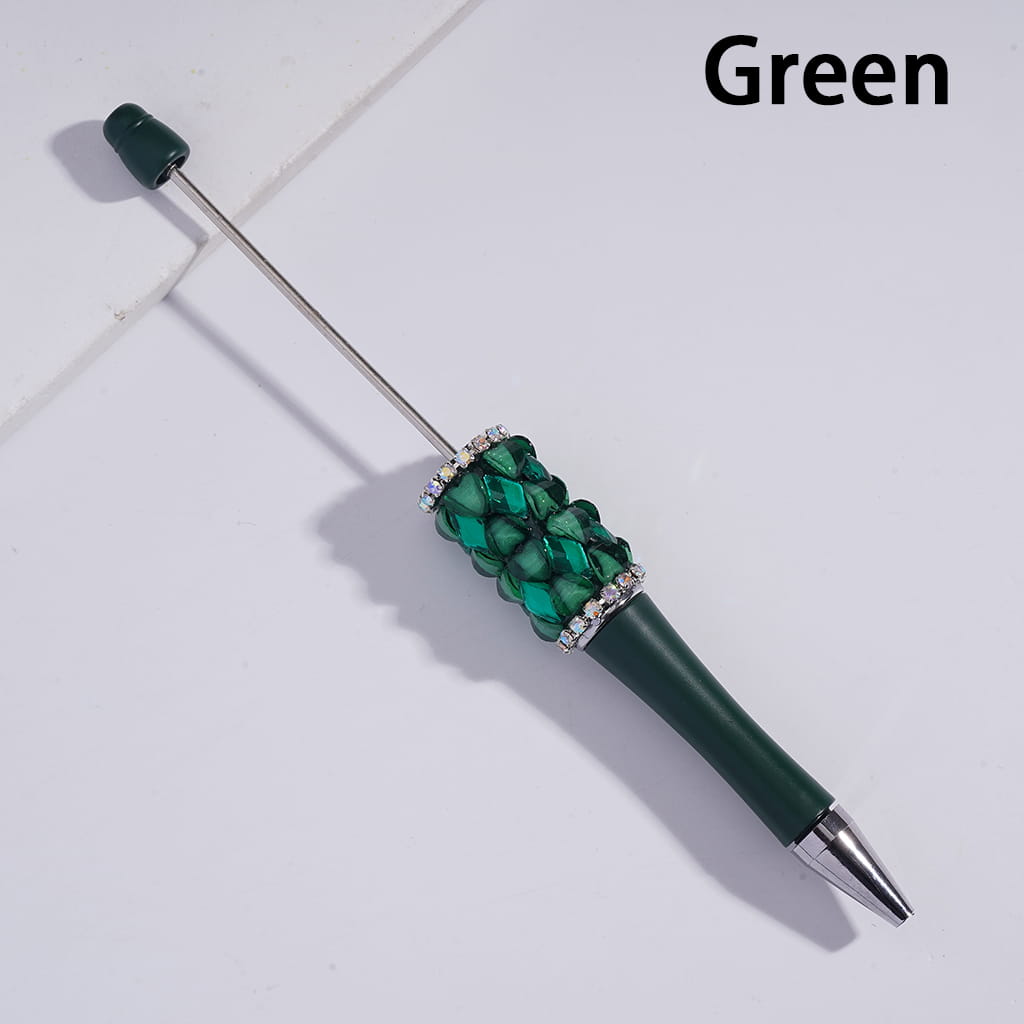 Glittery Hearts and Rhombus Multi-Color AB Rhinestone Chains Beadable Pens