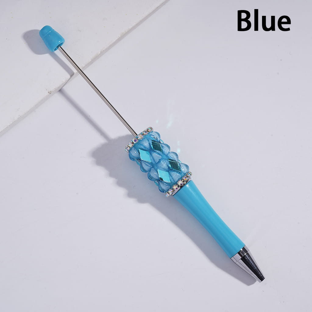 Glittery Hearts and Rhombus Multi-Color AB Rhinestone Chains Beadable Pens